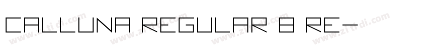 Calluna Regular 8 Re字体转换